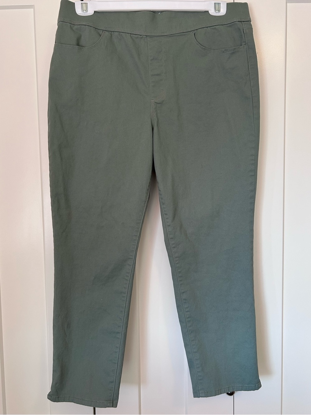 Gloria Vanderbilt All-around Slimming Effect pull on twill pants 14 olive - Picture 6 of 10